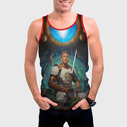 Майка-безрукавка мужская Гачимучи Билли Харингтон рыцарь, цвет: 3D-красный — фото 2