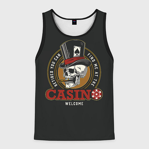 Мужская майка без рукавов Casino / 3D-Черный – фото 1