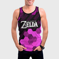 Майка-безрукавка мужская Zelda pro gaming посередине, цвет: 3D-черный — фото 2