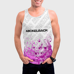 Майка-безрукавка мужская Nickelback rock legends посередине, цвет: 3D-белый — фото 2