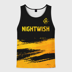 Майка-безрукавка мужская Nightwish - gold gradient посередине, цвет: 3D-черный