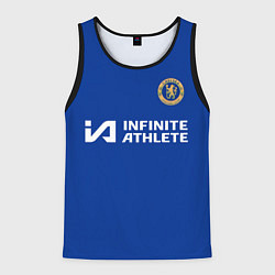 Майка-безрукавка мужская ФК Челси форма 23-24 домашняя, цвет: 3D-черный