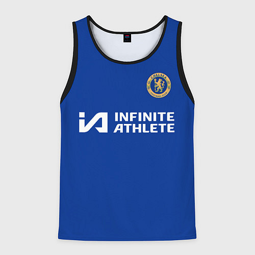 Мужская майка без рукавов ФК Челси форма 23-24 домашняя / 3D-Черный – фото 1