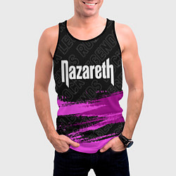 Майка-безрукавка мужская Nazareth rock legends посередине, цвет: 3D-черный — фото 2