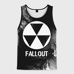 Мужская майка без рукавов Fallout glitch на темном фоне