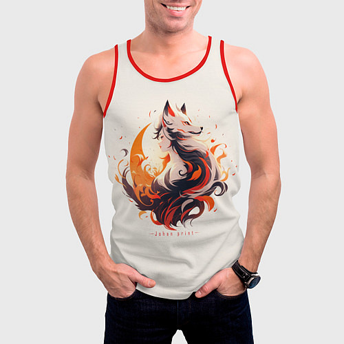 Мужская майка без рукавов Дева оборотень / 3D-Красный – фото 3
