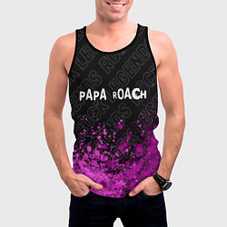 Майка-безрукавка мужская Papa Roach rock legends посередине, цвет: 3D-черный — фото 2