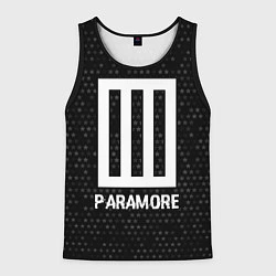 Майка-безрукавка мужская Paramore glitch на темном фоне, цвет: 3D-черный