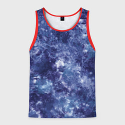 Майка-безрукавка мужская Абстракция - sea blue, цвет: 3D-красный