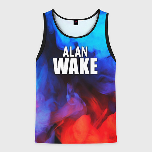 Мужская майка без рукавов Alan Wake неоновый дым / 3D-Черный – фото 1