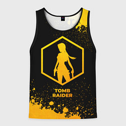 Майка-безрукавка мужская Tomb Raider - gold gradient, цвет: 3D-черный