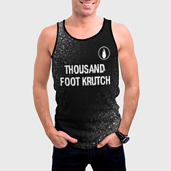 Майка-безрукавка мужская Thousand Foot Krutch glitch на темном фоне посеред, цвет: 3D-черный — фото 2