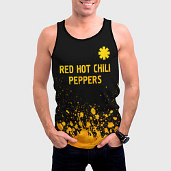 Майка-безрукавка мужская Red Hot Chili Peppers - gold gradient посередине, цвет: 3D-черный — фото 2