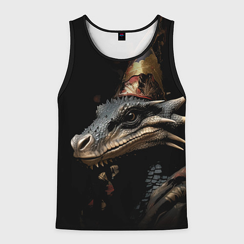 Мужская майка без рукавов Хранитель нового года / 3D-Черный – фото 1