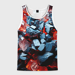 Мужская майка без рукавов Янтарные камни асбтракция