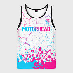 Майка-безрукавка мужская Motorhead neon gradient style посередине, цвет: 3D-черный