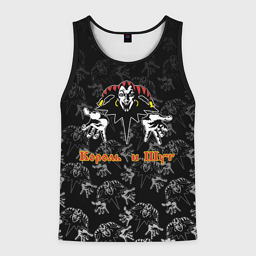 Мужская майка без рукавов Король и шут - паттерн / 3D-Черный – фото 1