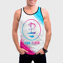 Майка-безрукавка мужская Pink Floyd neon gradient style, цвет: 3D-черный — фото 2