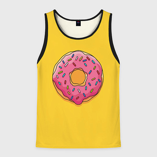 Мужская майка без рукавов Пончик Гомера / 3D-Черный – фото 1