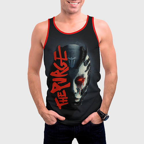 Мужская майка без рукавов The purge Within Temptation / 3D-Красный – фото 3