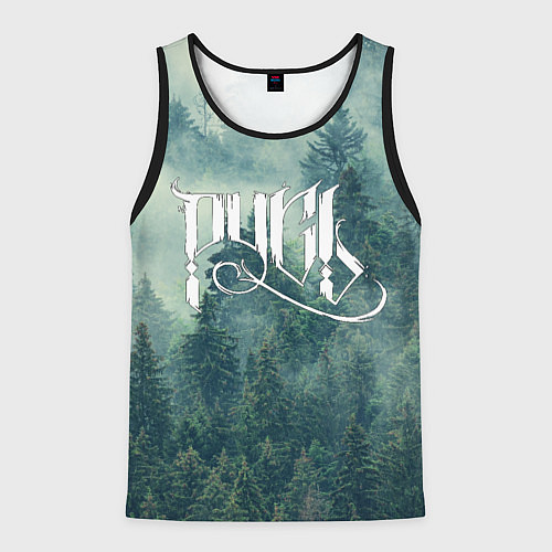 Мужская майка без рукавов Русь - славянский лес / 3D-Черный – фото 1