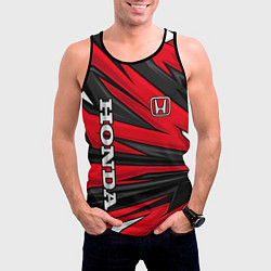 Майка-безрукавка мужская Red sport - honda, цвет: 3D-черный — фото 2