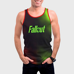 Майка-безрукавка мужская Fallout fire gradient, цвет: 3D-красный — фото 2