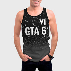 Майка-безрукавка мужская GTA 6 glitch на темном фоне посередине, цвет: 3D-черный — фото 2