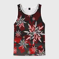 Мужская майка без рукавов Рождественские снежинки