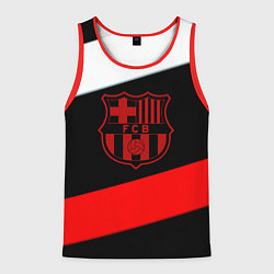 Майка-безрукавка мужская Barcelona stripes sport, цвет: 3D-красный