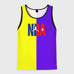 Майка-безрукавка мужская NBA sport полосы, цвет: 3D-черный