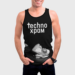 Майка-безрукавка мужская Techno храм монашка лежит, цвет: 3D-черный — фото 2