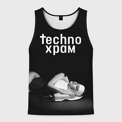 Мужская майка без рукавов Techno храм монашка лежит