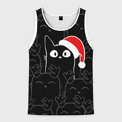 Мужская майка без рукавов New year cats
