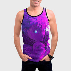 Майка-безрукавка мужская Годжо произносит заклинание, цвет: 3D-черный — фото 2