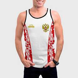 Майка-безрукавка мужская Сборная России с узором, цвет: 3D-черный — фото 2