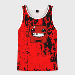 Майка-безрукавка мужская Super Meat Boy краски, цвет: 3D-белый