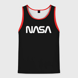 Майка-безрукавка мужская NASA space logo, цвет: 3D-красный