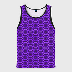 Майка-безрукавка мужская Энергетический щит - фиолетовый, цвет: 3D-черный