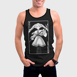 Майка-безрукавка мужская Frieren waifu, цвет: 3D-черный — фото 2