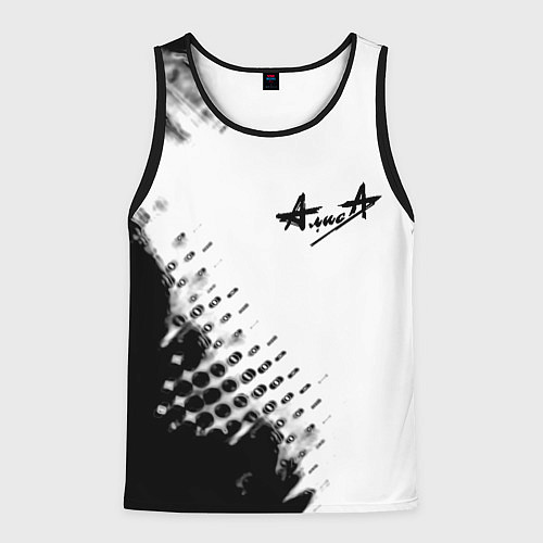 Мужская майка без рукавов Алиса краски текстура / 3D-Черный – фото 1