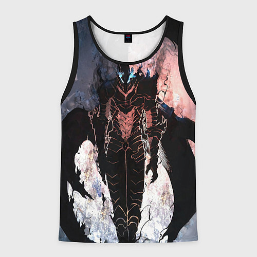 Мужская майка без рукавов Solo leveling - Igris / 3D-Черный – фото 1