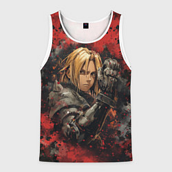 Майка-безрукавка мужская Edward Elric - Fullmetal Alchemist, цвет: 3D-белый