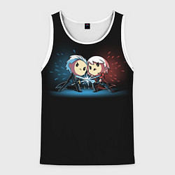 Майка-безрукавка мужская Данте против Вергилия, цвет: 3D-белый