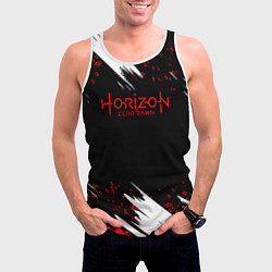 Майка-безрукавка мужская Horizon zero dawn краски, цвет: 3D-белый — фото 2