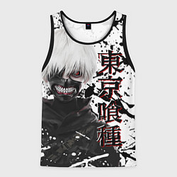 Майка-безрукавка мужская Kaneki Ken - Токийский Гуль, цвет: 3D-черный
