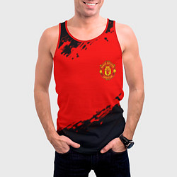 Майка-безрукавка мужская Manchester United colors sport, цвет: 3D-красный — фото 2