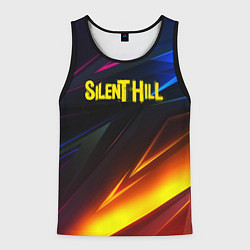 Майка-безрукавка мужская Silent hill stripes neon, цвет: 3D-черный