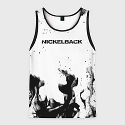 Мужская майка без рукавов Nickelback серый дым рок