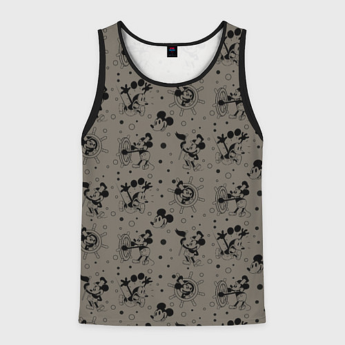 Мужская майка без рукавов Микки Маус матрос - паттерн / 3D-Черный – фото 1